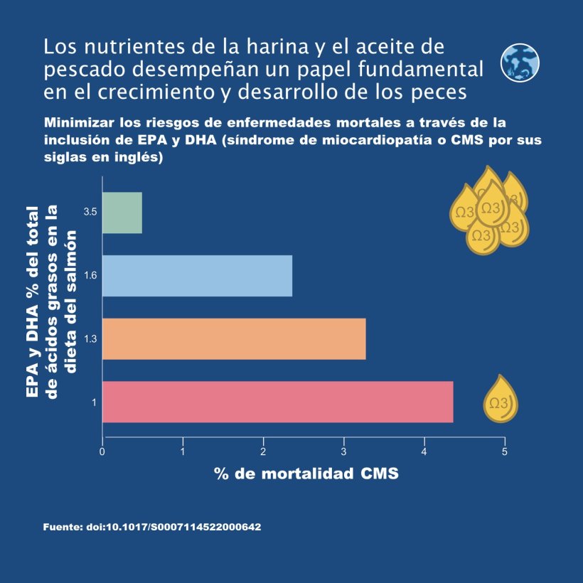 Los nutrientes de la harina y el aceite de pescado desempeñan un papel fundamental en el crecimiento y desarrollo de los peces